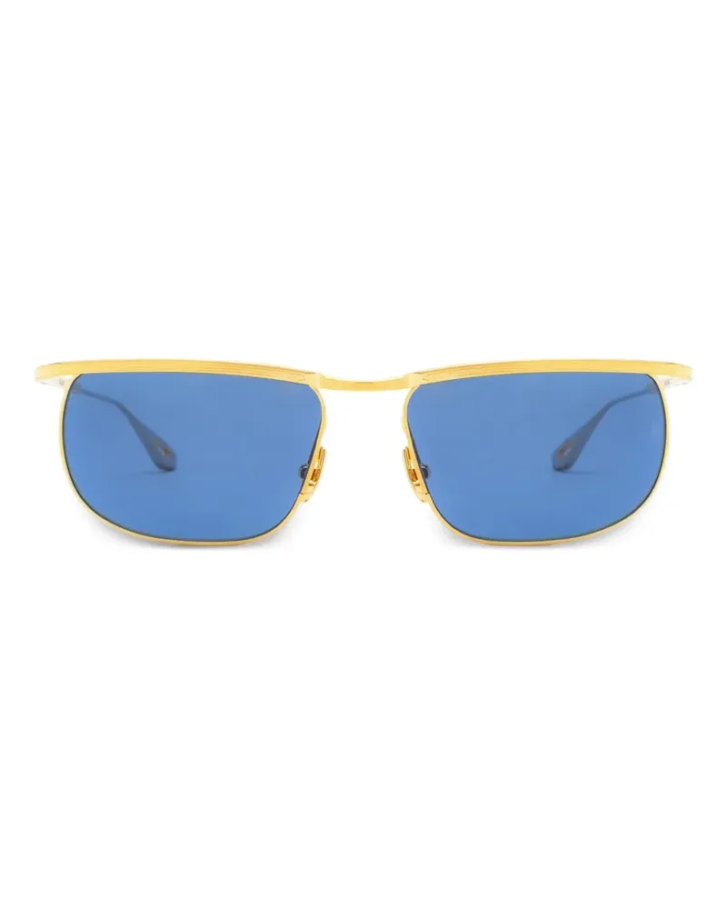 Jacques Marie Mage Melville Sonnenbrille mit eckigem Gestell - Gold Gold