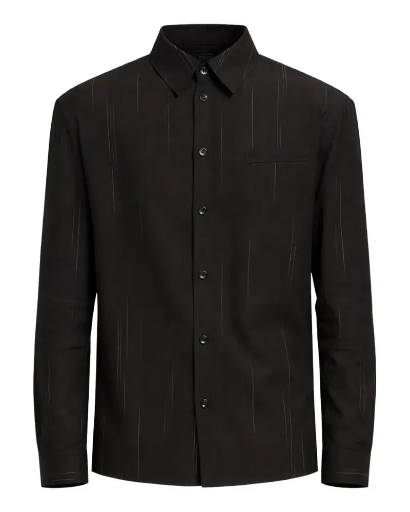 tibi pinstriped detached button-down shirt - Schwarz Schwarz