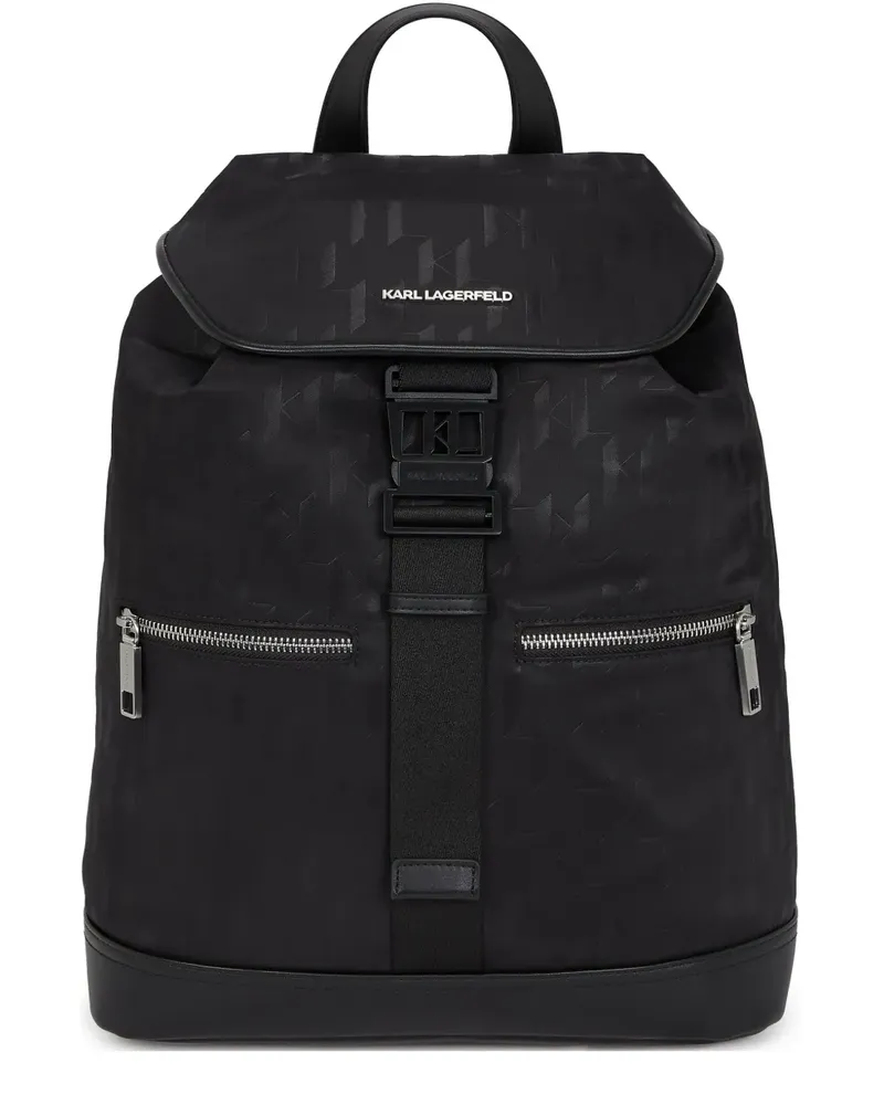 Karl Lagerfeld K/Monogram Rucksack - Schwarz Schwarz