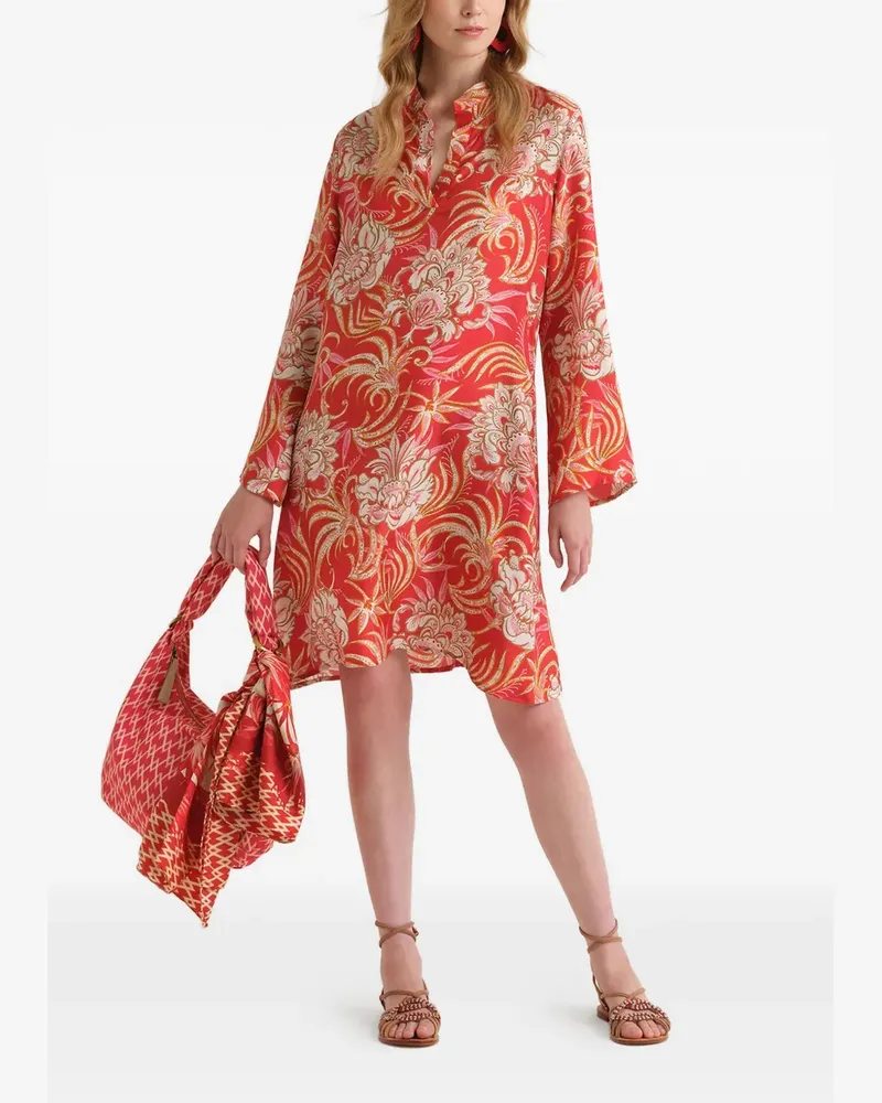 Maliparmi Minikleid mit ausgestellten Ärmeln - Rot Rot