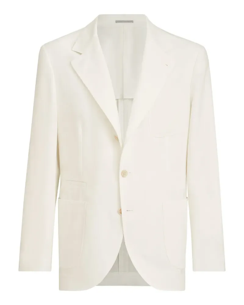 Brunello Cucinelli linen deconstructed blazer - Nude Nude