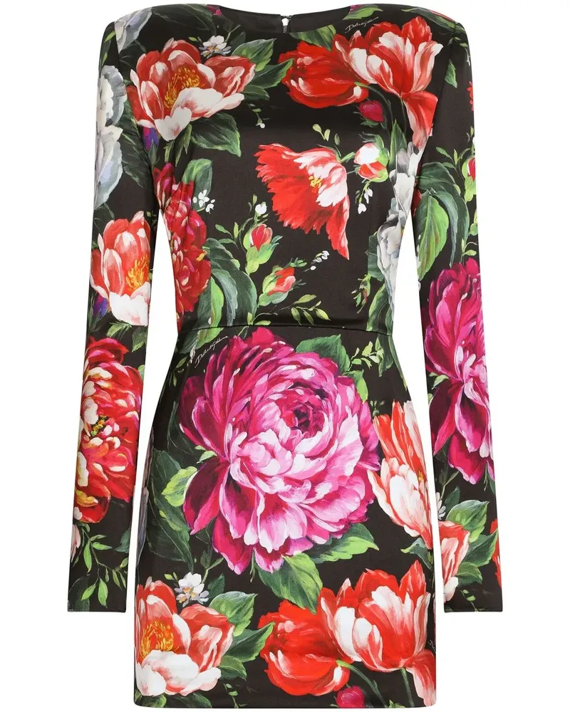 Dolce & Gabbana Kleid mit Print - Schwarz Schwarz