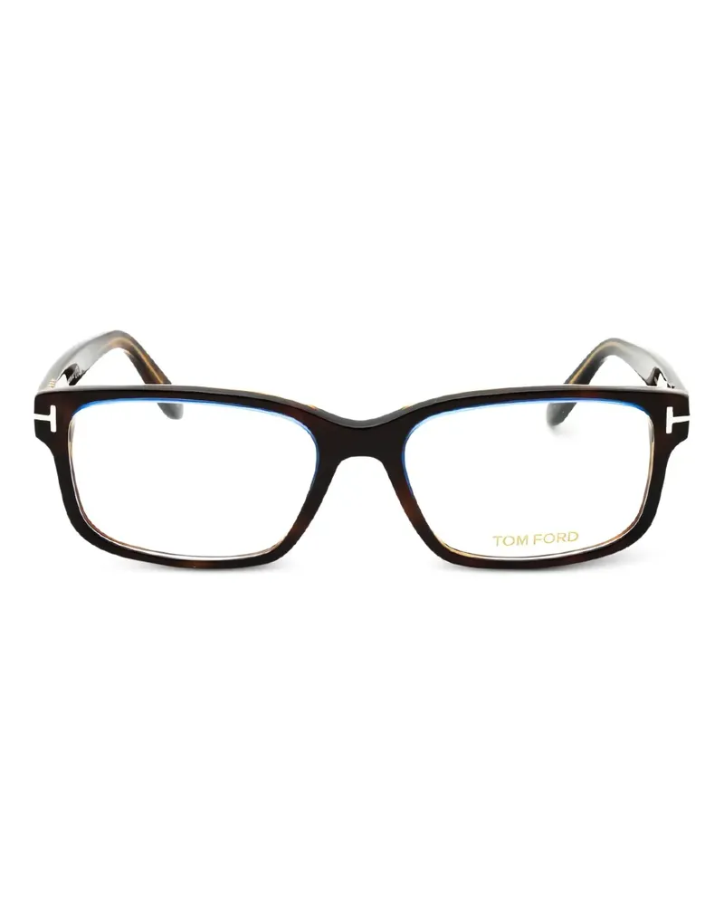 Tom Ford Eckige Brille mit Vollrand - Schwarz Schwarz
