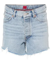 HUGO BOSS Jeans-Shorts im Distressed-Look Blau