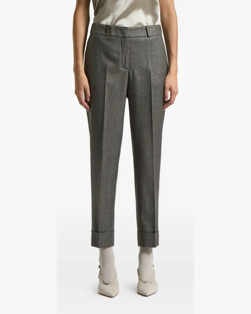 Peserico Hose mit Umschlag - Grau Grau