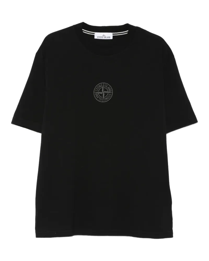 Stone Island T-Shirt mit Logo-Detail - Schwarz Schwarz