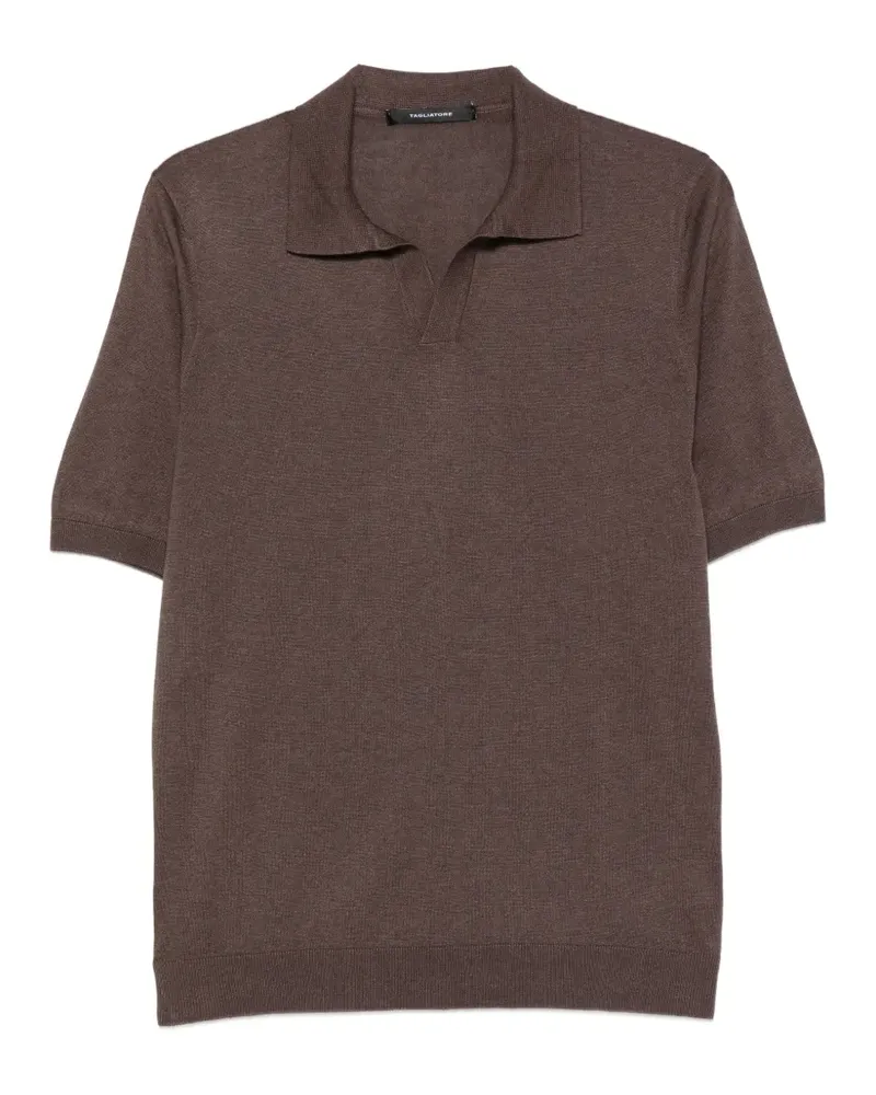 Tagliatore Gestricktes T-Shirt - Braun Braun