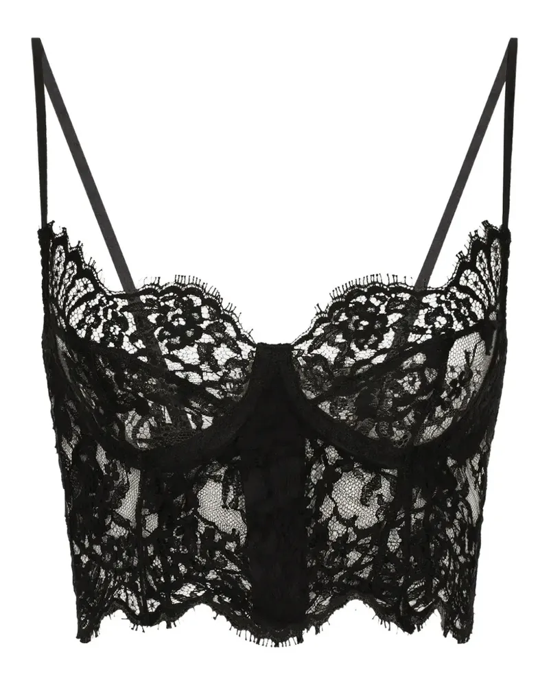Dolce & Gabbana Korsett-Top aus Spitze - Schwarz Schwarz