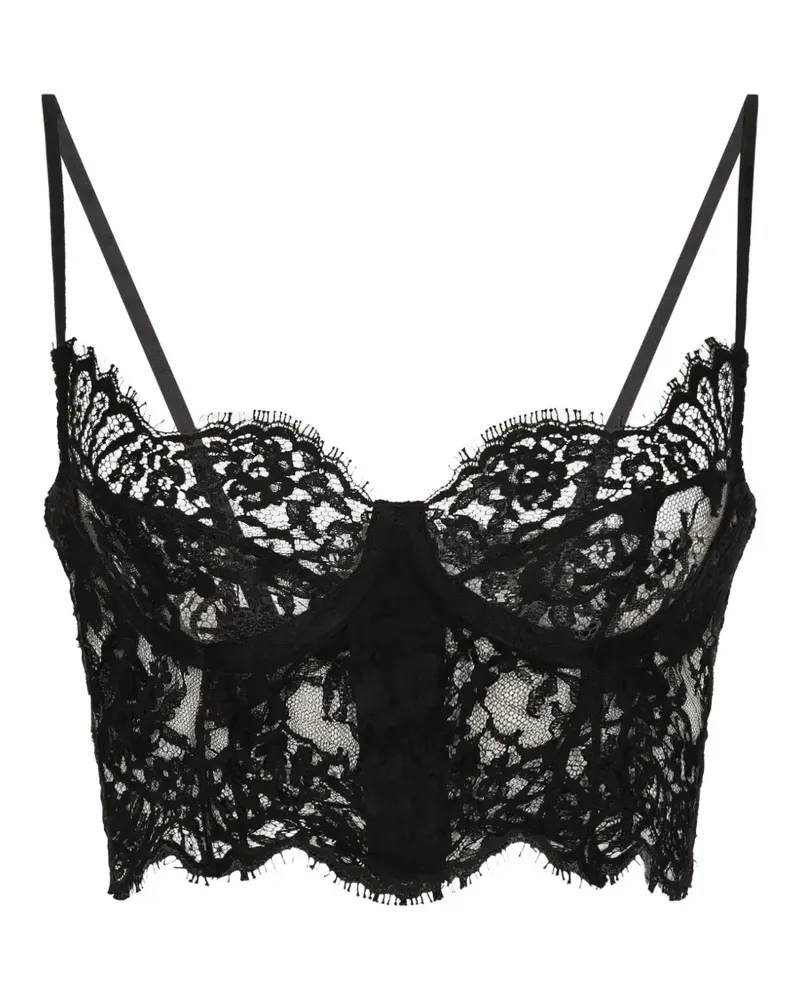 Dolce & Gabbana Korsett-Top aus Spitze - Schwarz Schwarz