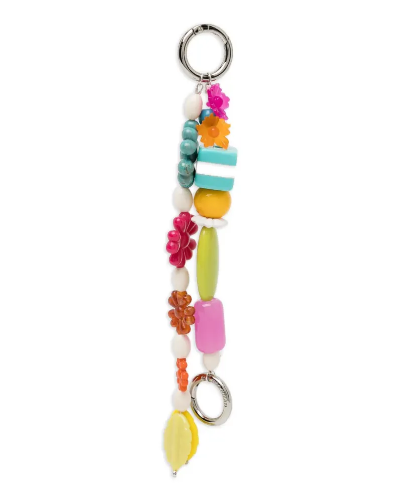 Mira Mikati floral-charm keyring - Blau Blau