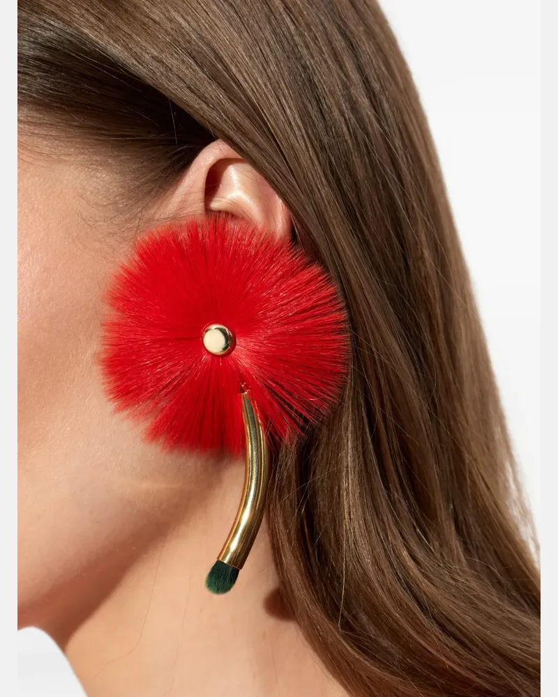 Issey Miyake floral-motif earrings - Gold Gold