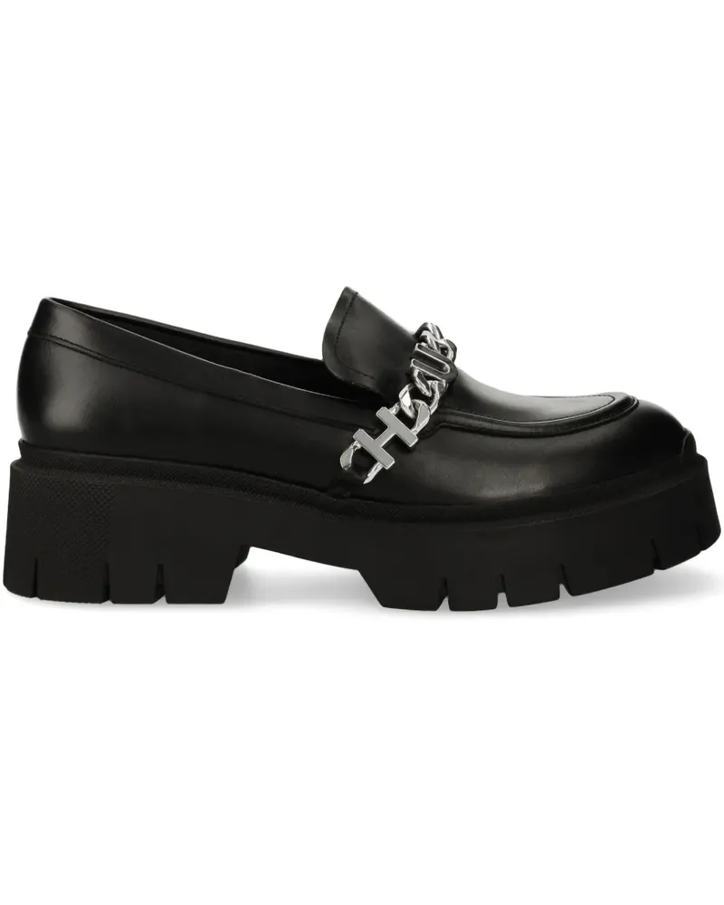 HUGO BOSS Loafer aus Leder - Schwarz Schwarz