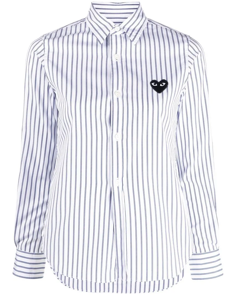 Comme des Garçons Gestreiftes Hemd - Blau Blau