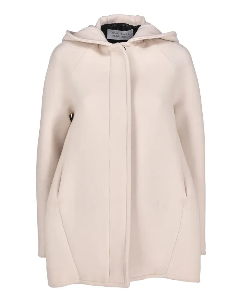 Gianluca Capannolo hooded raglan-sleeve coat - Nude Nude