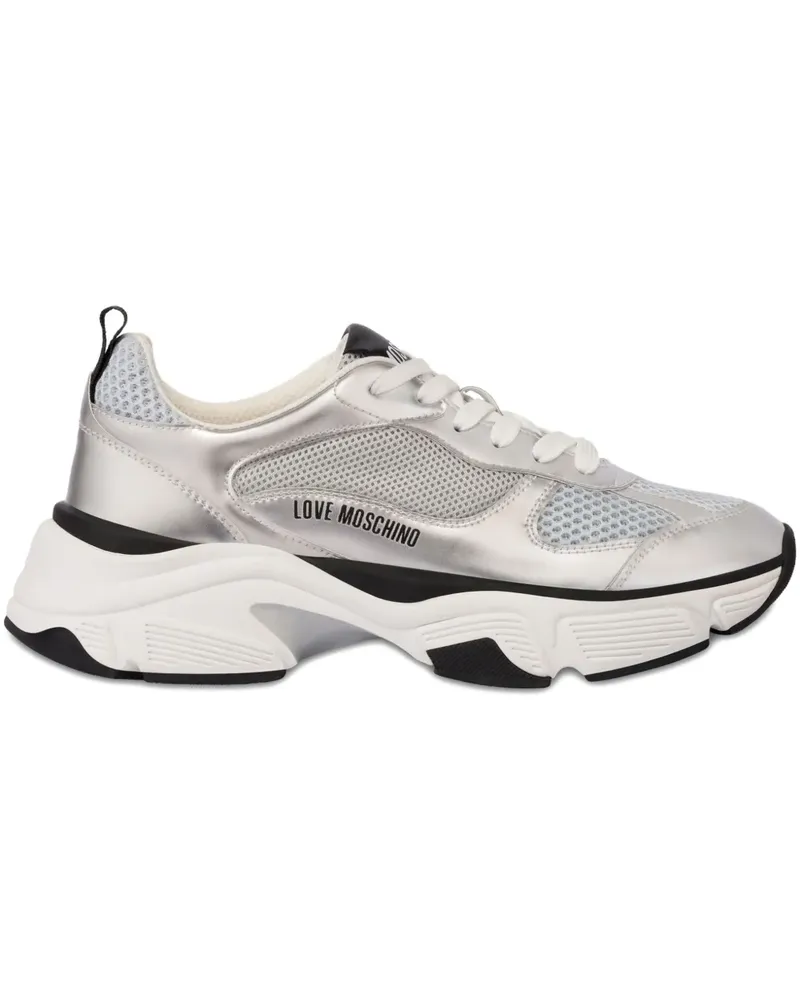 Moschino Sneakers mit Schnürung - Silber Silber