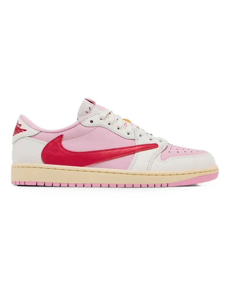 Jordan x Travis Scott Air  1 Low OG lace-up sneakers - Rosa Rosa