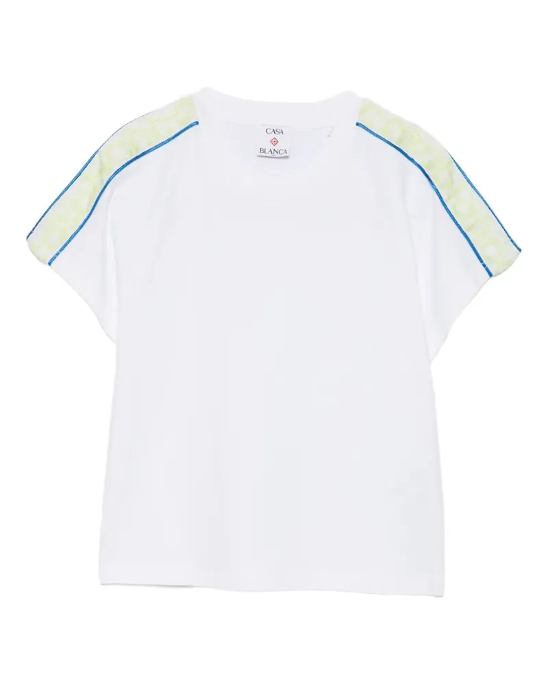 Casablanca Paris shoulder tape T-shirt - Weiß Weiß