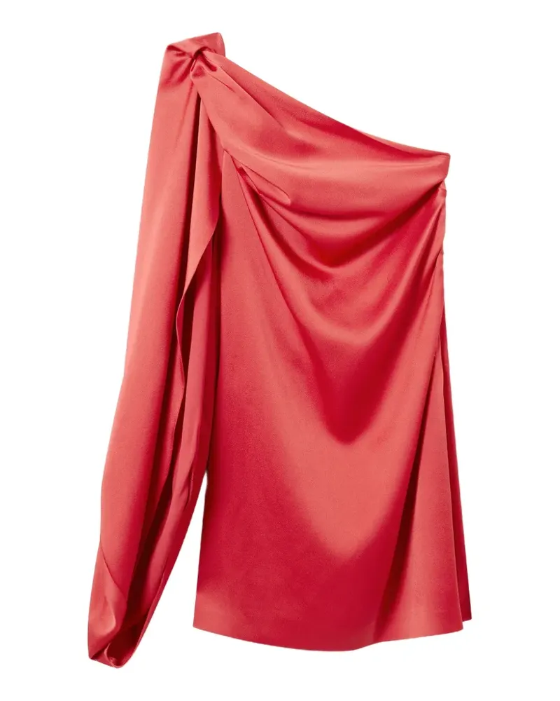 Stella McCartney one-shoulder draped-sleeve dress - Rot Rot