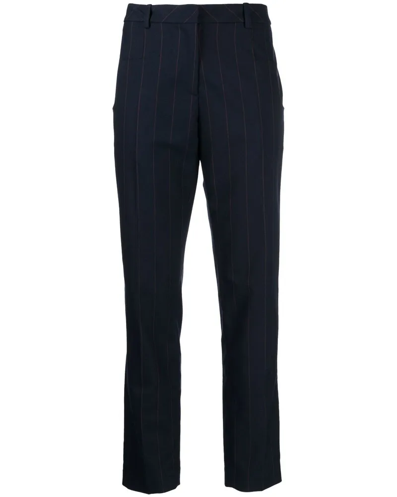 Paule Ka Tapered-Hose mit Nadelstreifen Blue