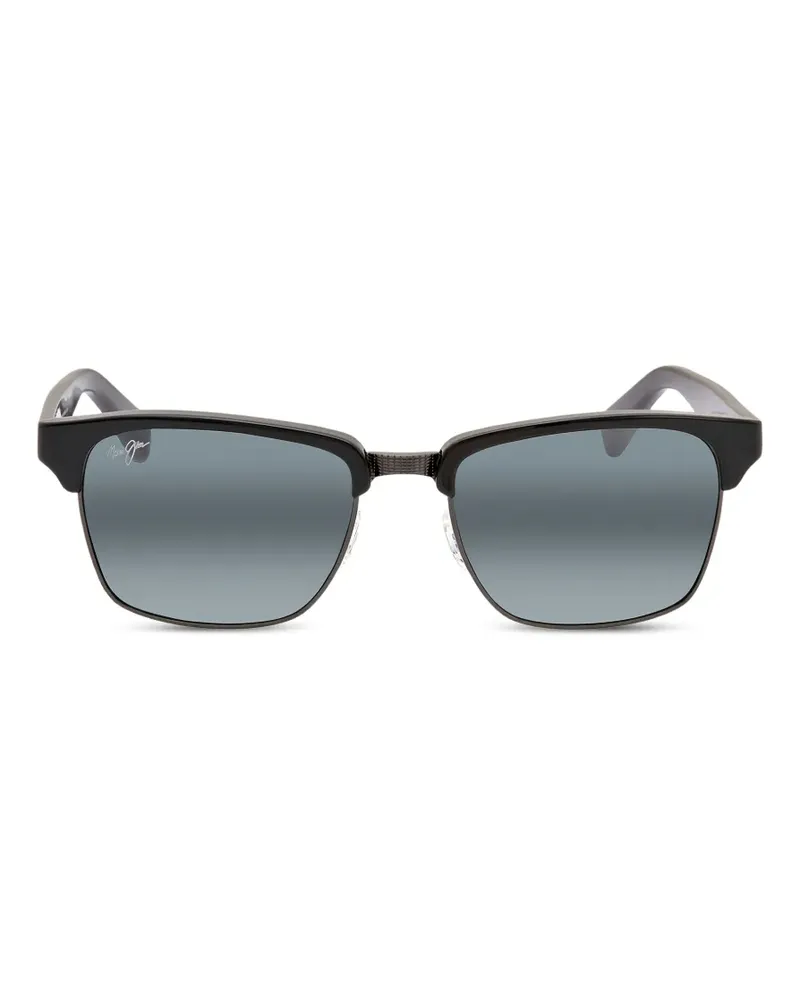 Maui Jim Kawika Sonnenbrille mit eckigem Gestell - Schwarz Schwarz