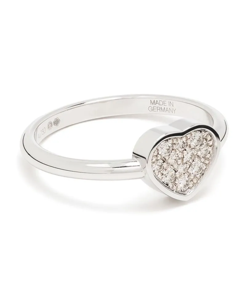 Chopard 18kt My Happy Heart Weißgoldring mit Diamanten - Silber Silber