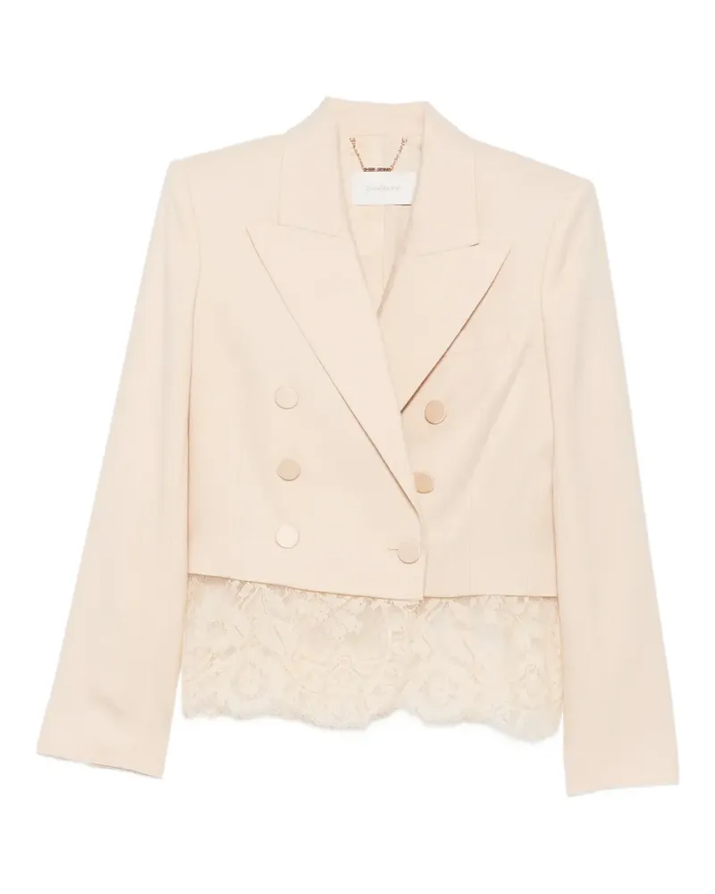 Zimmermann Doppelreihige Valiant Cropped-Jacke - Nude Nude
