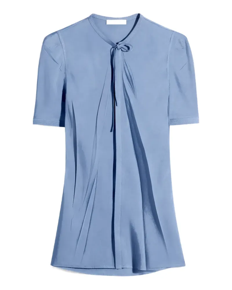 Christophe Lemaire Schmales Hemd mit Falten - Blau Blau