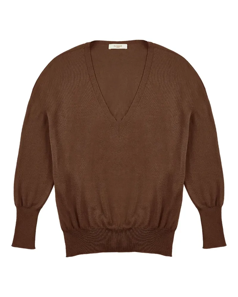 Zanone Pullover mit V-Ausschnitt - Braun Braun
