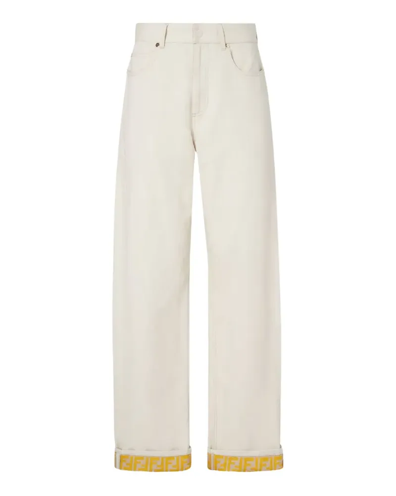 Fendi Jeans mit geradem Bein - Nude Nude