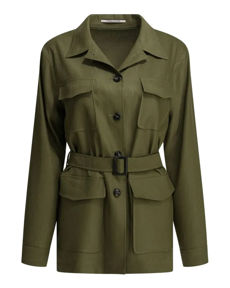 Tagliatore Lauren Jacke mit Gürtel - Grün Grün