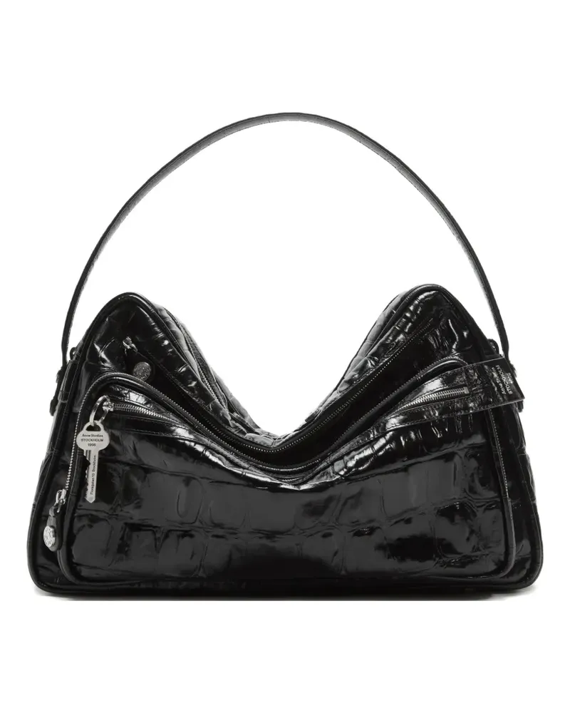 Acne Studios Camero Schultertasche mit Reißverschluss - Schwarz Schwarz