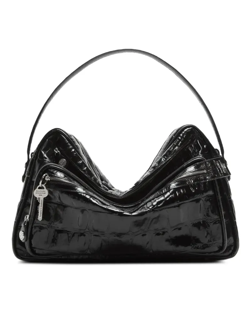 Acne Studios Camero Schultertasche mit Reißverschluss - Schwarz Schwarz