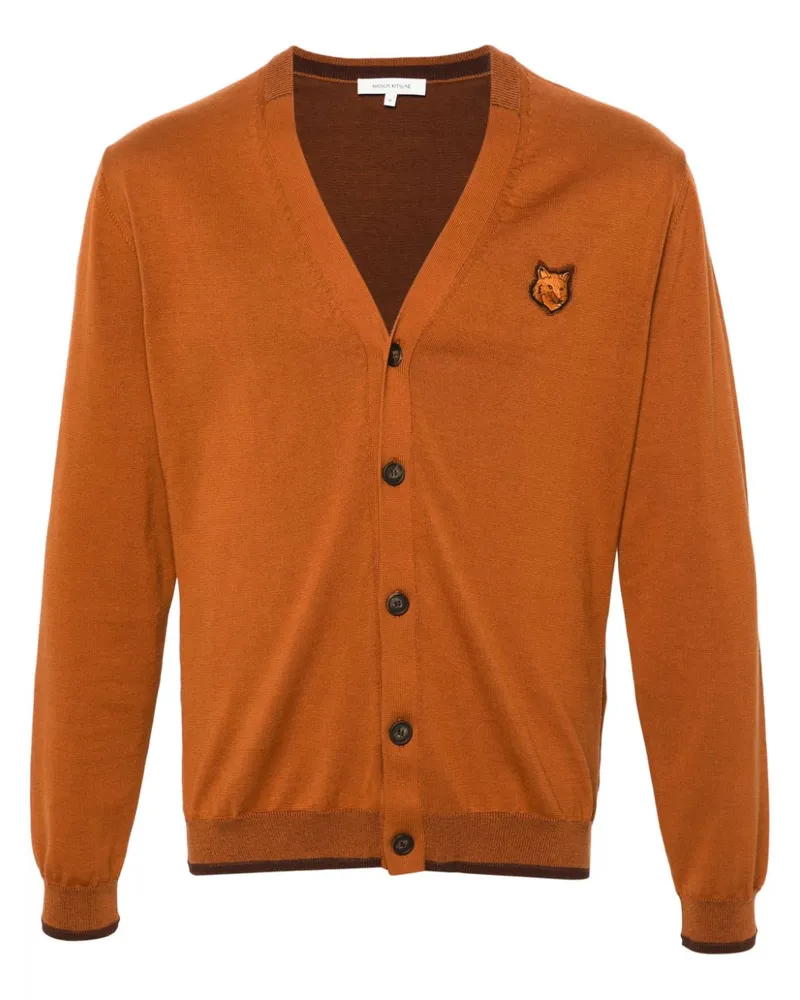 Kitsuné Cardigan mit Logo-Patch - Braun Braun