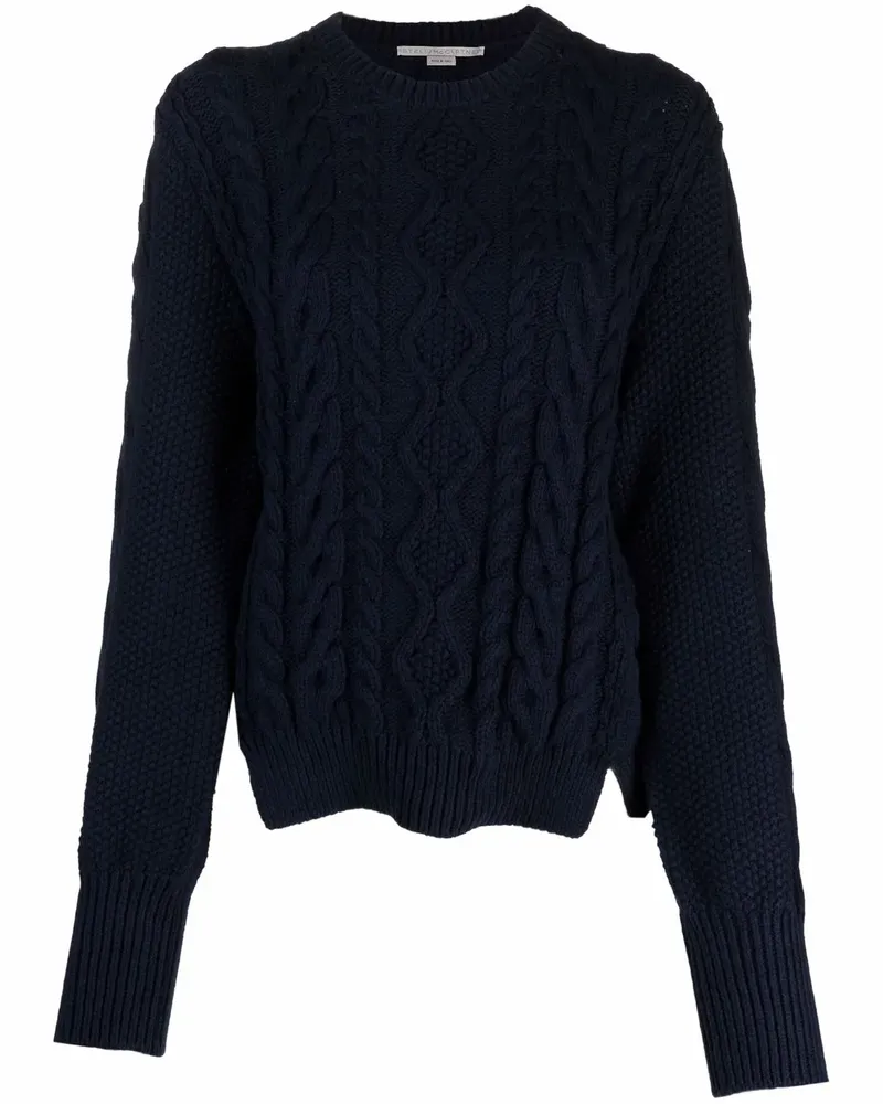 Stella McCartney Pullover mit Zopfmuster - Blau Blau