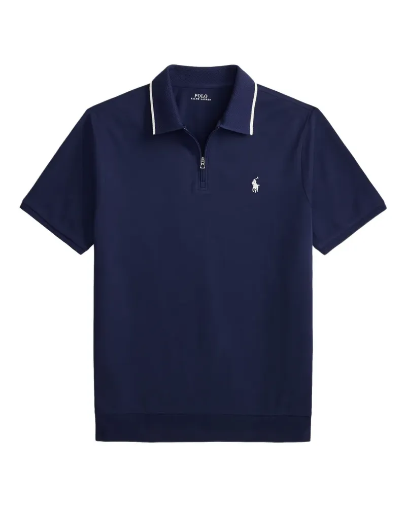 Ralph Lauren zip-fastening tipped polo shirt - Blau Blau
