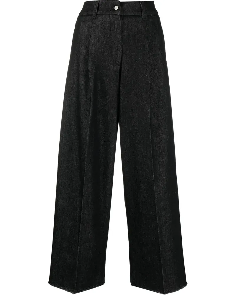 Fabiana Filippi Taillenhose mit weitem Bein - Schwarz Schwarz