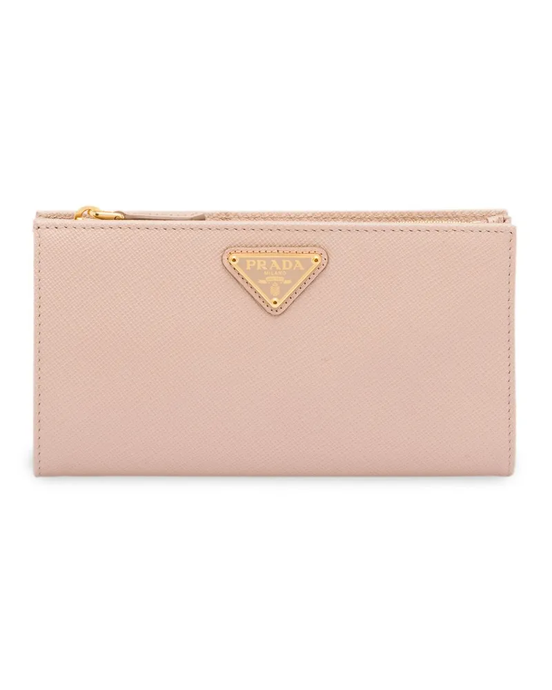 Prada Portemonnaie mit Logo-Schild - Rosa Rosa