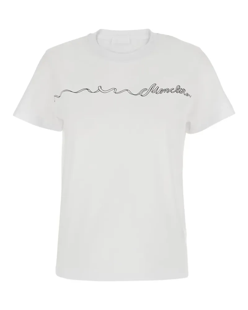 Moncler lettering T-shirt - Weiß Weiß