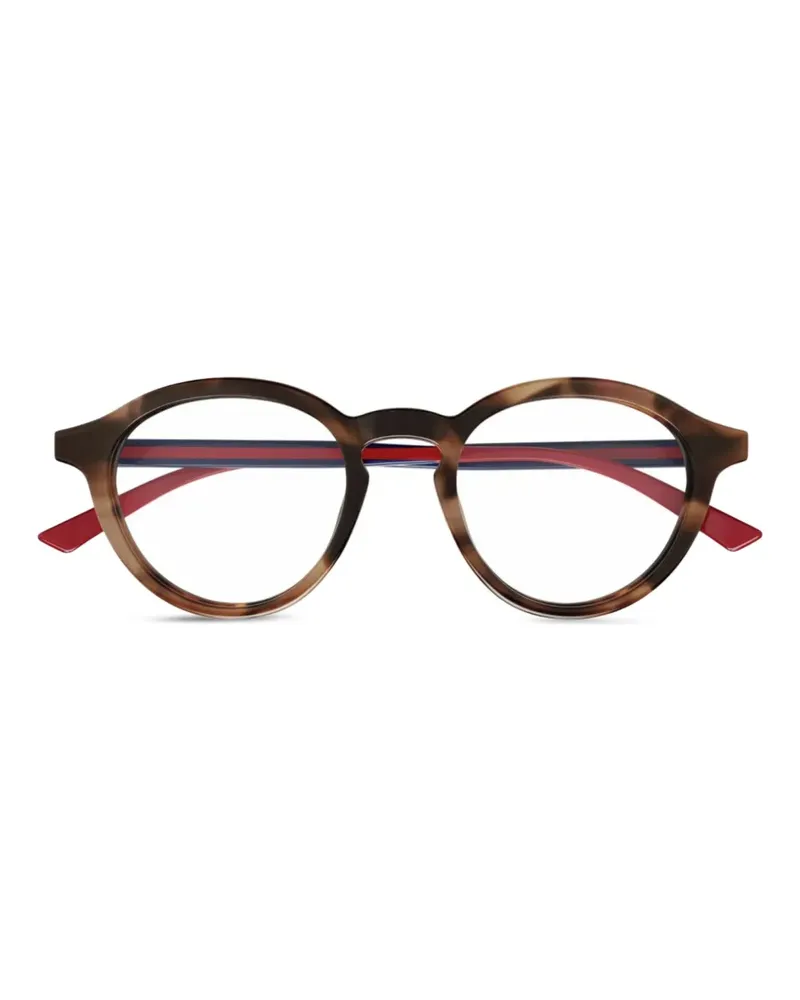 Gucci Brille mit rundem Gestell - Braun Braun