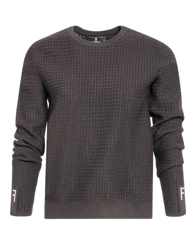 Fracomina Pullover mit Chevron-Muster - Grau Grau