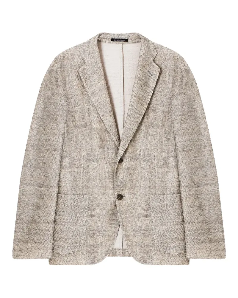Emporio Armani notched-lapel blazer - Nude Nude
