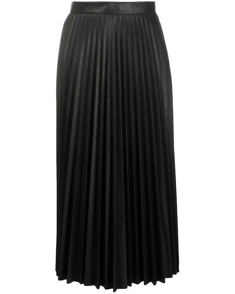 Maison Margiela Plissierter Midirock - Schwarz Schwarz