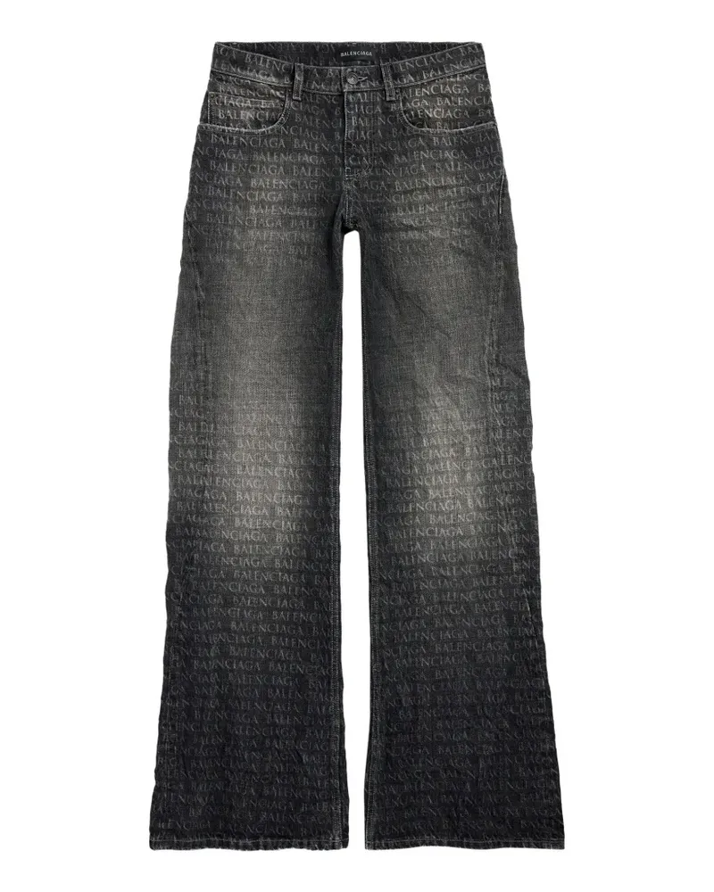 Balenciaga Jeans mit weitem Bein - Grau Grau