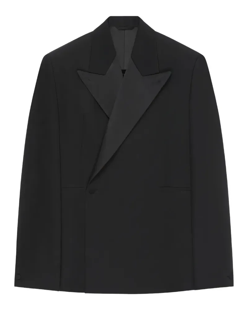 Givenchy Oversized-Jacke mit Satinrevers - Schwarz Schwarz