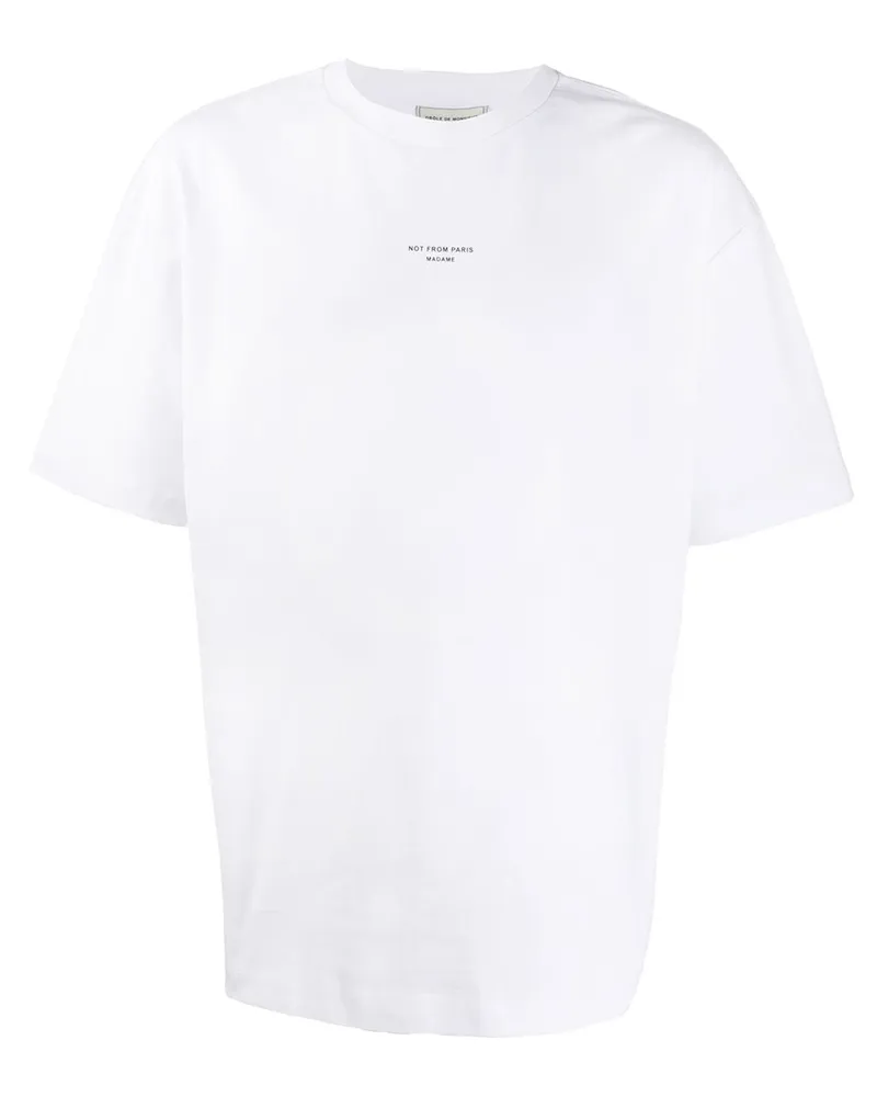 Drôle de Monsieur Not From Paris Madame' T-Shirt White