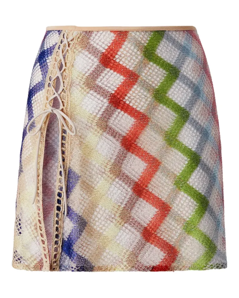 Missoni Minirock mit Schnürung - Nude Nude