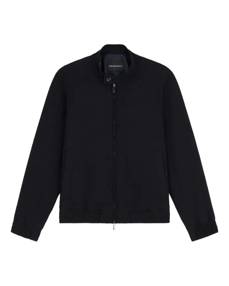 Emporio Armani textured blouson jacket - Schwarz Schwarz