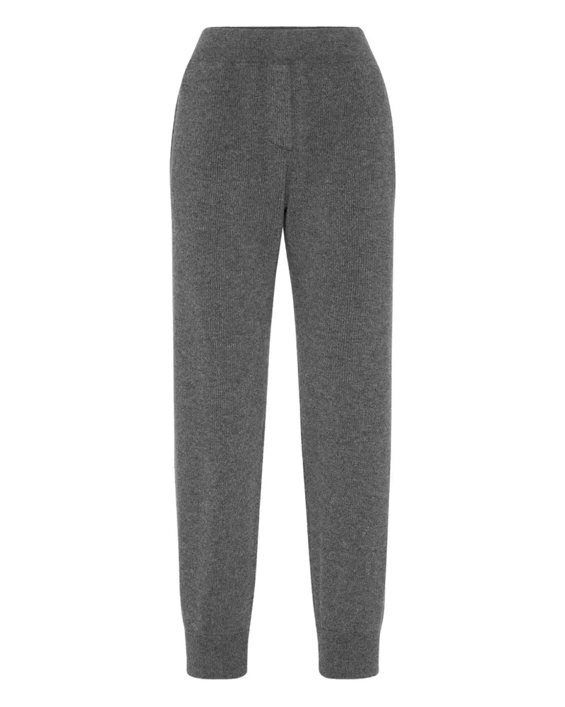 Brunello Cucinelli Gerippte Kaschmirhose - Grau Grau