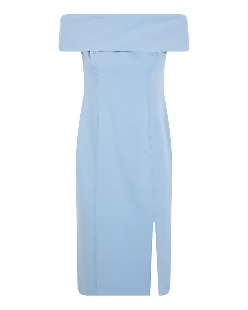 Ralph Lauren off-shoulder slit-detail dress - Blau Blau