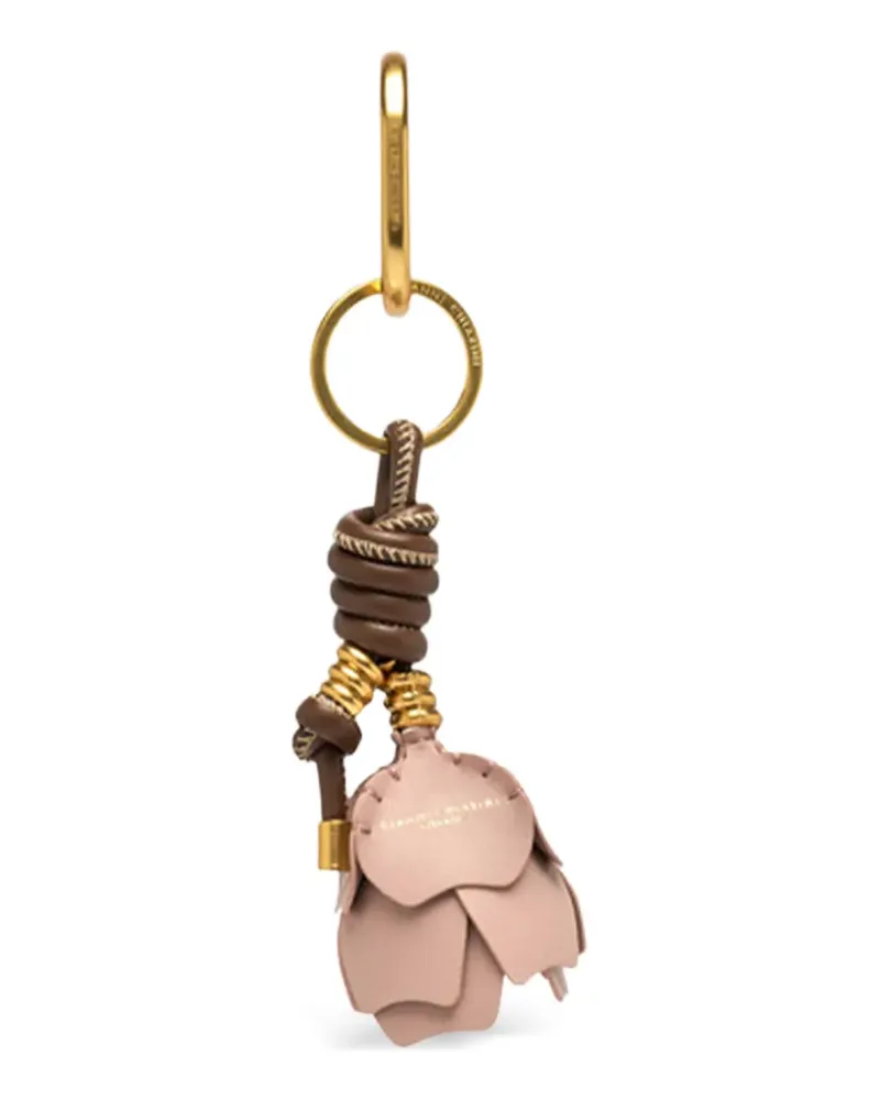 Gianni Chiarini Schlüsselanhänger mit Blumenquaste - Rosa Rosa